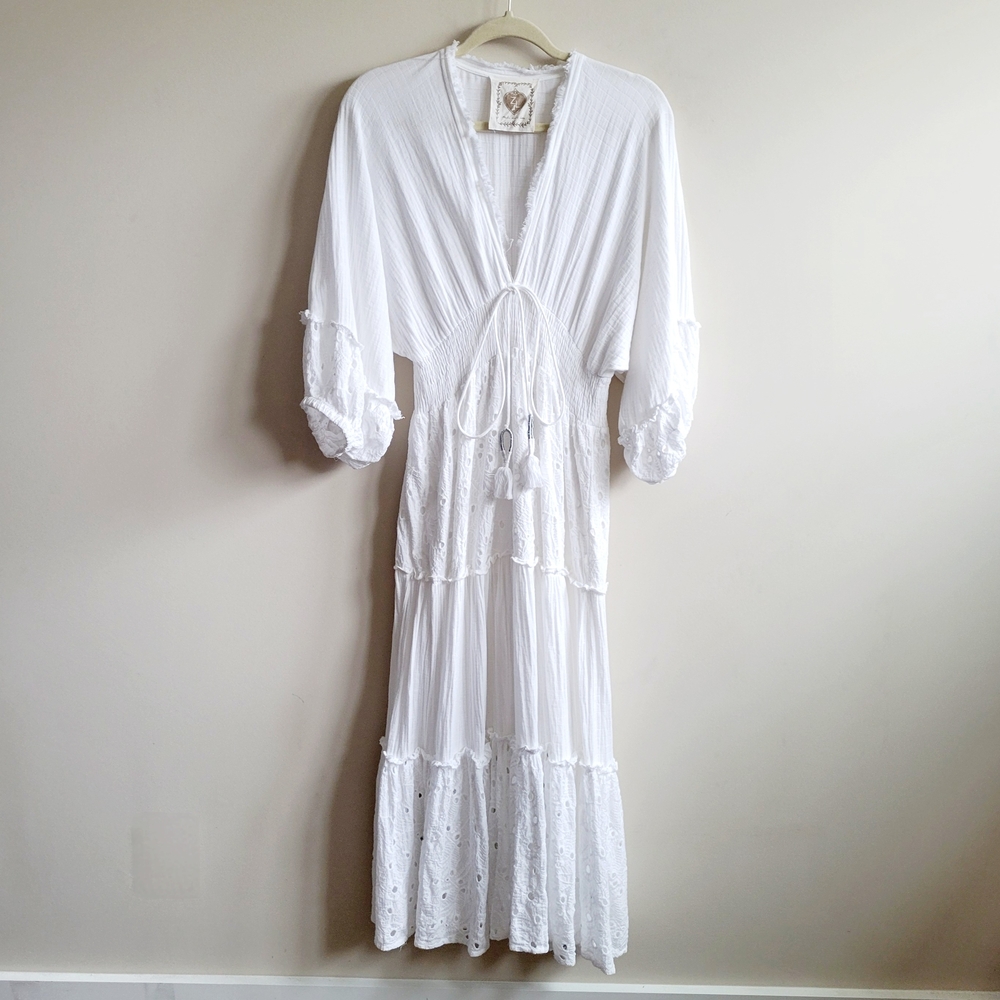 Z&L Coastal Bohemian Peasant Dress